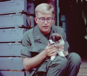 Lt. Domagata with his puppy