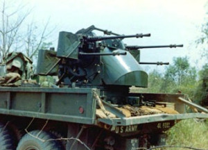 Quad-50 mounted on a deuce and a half (2 ½ ton truck)