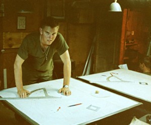 John in Fire Direction Control at the plotting tables